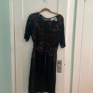 Spectacular Beguile by Byron Lars body-con black lace dress.  Size 16